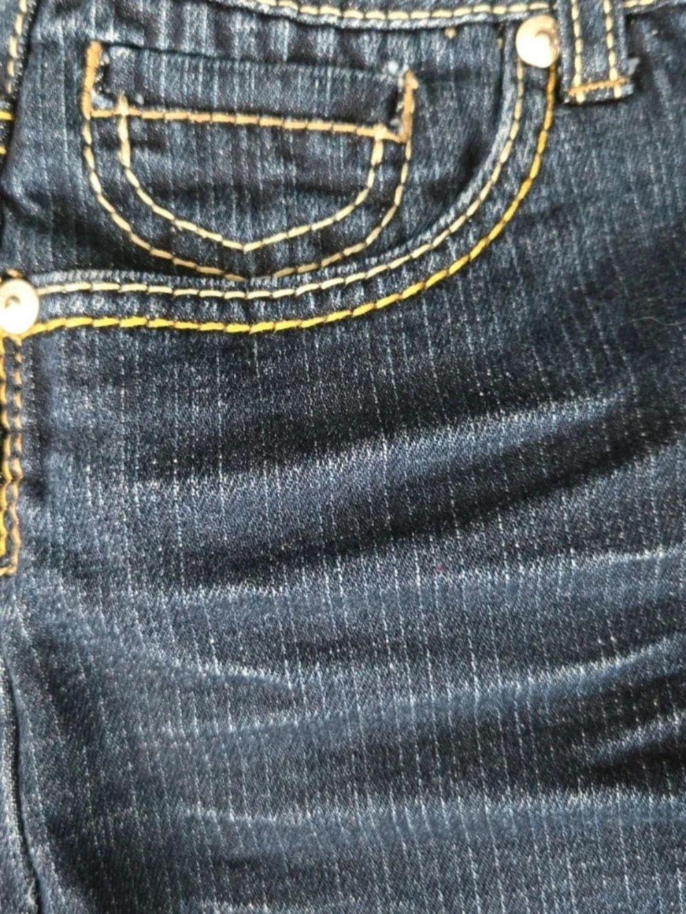 Girls Dark Blue Denim Skort with Contrast Stitching #23